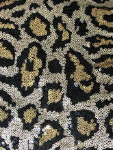 Load image into Gallery viewer, Blue Stretch Leopard Sequin on Mesh