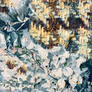 Kaleidoscope Floral Printed Cotton Twill Denim