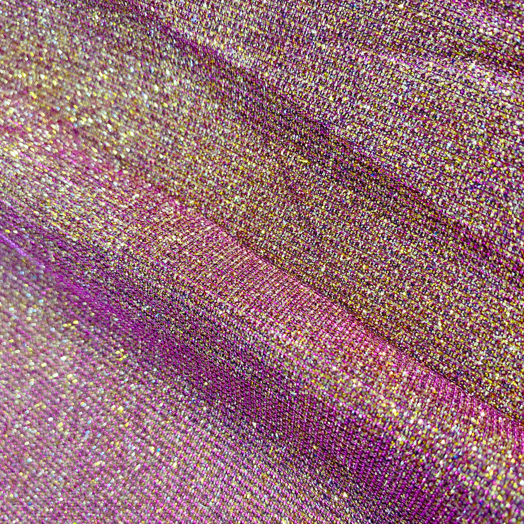 Pink/Gold Stardust Stretch Sparkle Glitter