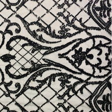 Load image into Gallery viewer, Beige Regal Beaded Fabric by the Yard