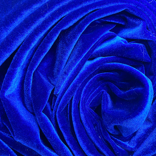 Blue 4 way Stretch Velvet 8 colors