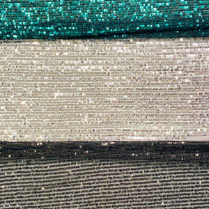Stretch Solid Colored Sequin Mesh fabric