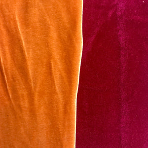 Orange 4 way Stretch Velvet 8 colors