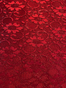 White Lace Sparkle Scuba Neoprene