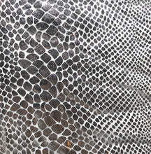 Load image into Gallery viewer, Silver Python Print on White Spandex