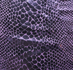 Purple metallic python print on purple spandex