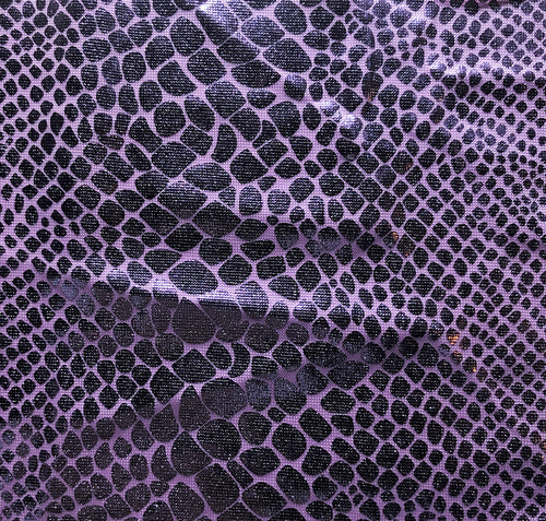 Purple metallic python print on purple spandex