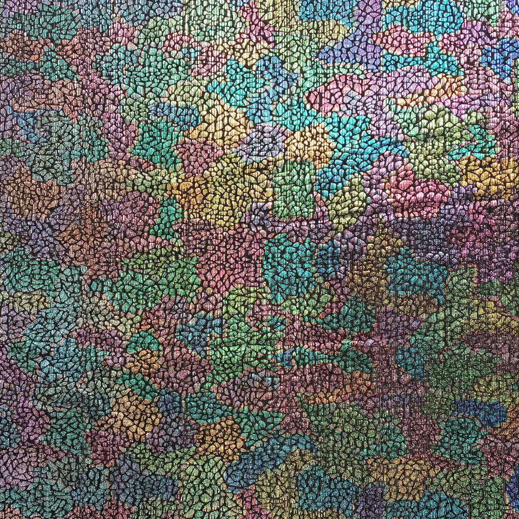 Black Crackle Pop Mult-icolor Stretch Fabric
