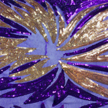 Load image into Gallery viewer, Burst Sequins 4 way Stretch on Mesh