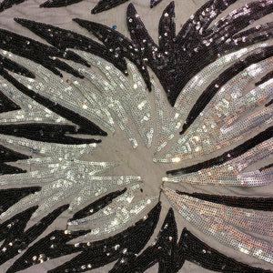 Burst Sequins 4 way Stretch on Mesh