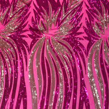 Load image into Gallery viewer, Burst Sequins 4 way Stretch on Mesh