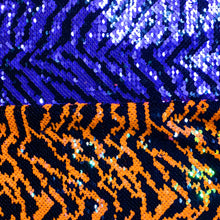 Load image into Gallery viewer, Orange Reversible Tiger Sequin