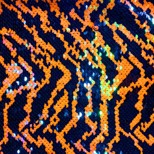 Orange Reversible Tiger Sequin