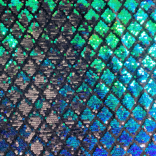 Diamond Velvet Patterned Seaded Pile Sequins