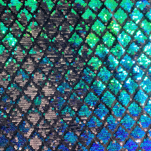 Zig Zag Velvet Patterned Seaded Pile Sequins