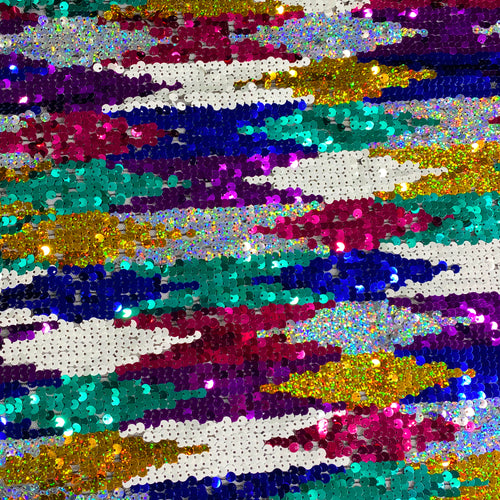 Gem Block sequin fabric by the yard