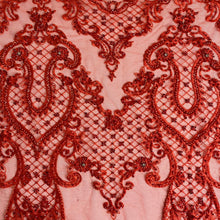 Load image into Gallery viewer, Red Diamond Beaded Lace