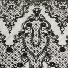 Load image into Gallery viewer, Black Diamond Beaded Lace