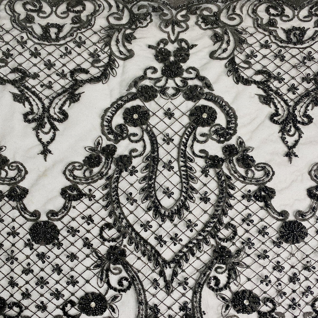 Red Diamond Beaded Lace