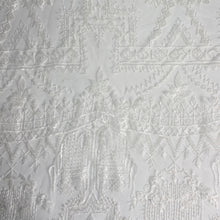 Load image into Gallery viewer, White Architectural Beaded Fabric by the yard