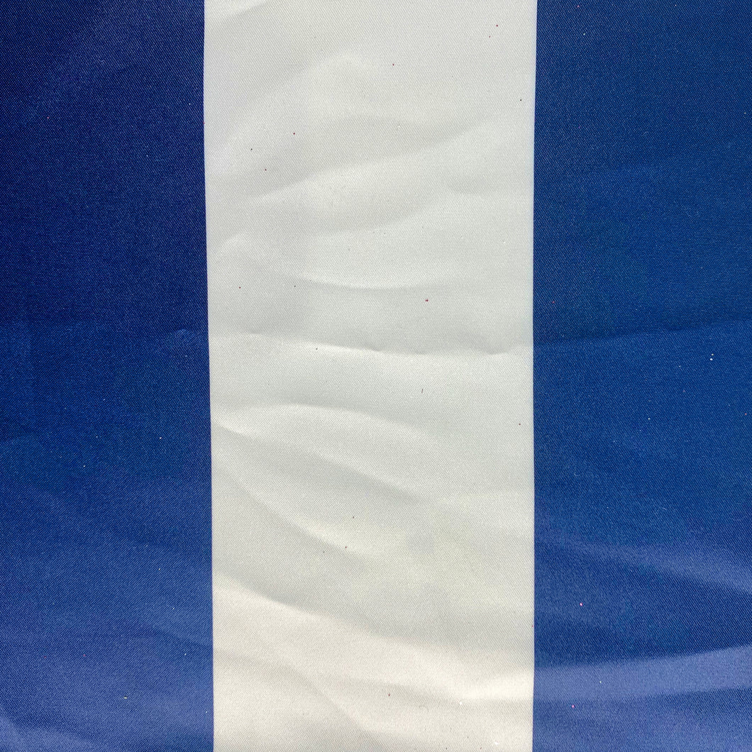 Navy & White Satin Striped