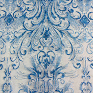 Blue Fairy Glitter Net Fabric