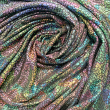 Load image into Gallery viewer, Black Crackle Pop Mult-icolor Stretch Fabric