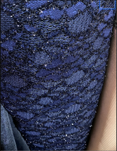 Load image into Gallery viewer, Blue Lace Sparkle Scuba Neoprene
