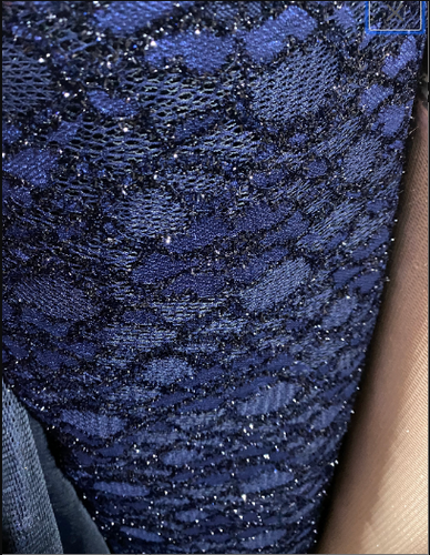 Blue Lace Sparkle Scuba Neoprene