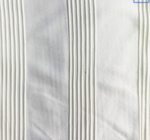 Off White Textured Stripe Taffeta fabric
