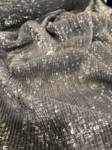 Silver Pleated Sequin