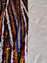 Load image into Gallery viewer, Gold Hologram Zig Zag Multicolor Sequin