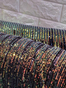 Purple and Gold City Scape Sequin