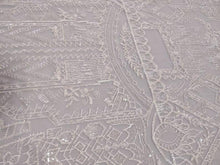 Load image into Gallery viewer, White Architectural Beaded Fabric by the yard