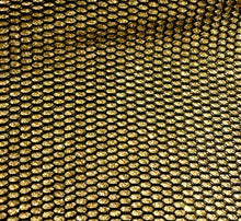 Load image into Gallery viewer, Black/Gold Sparkle Neoprene Scuba Fabric fabric by the yard