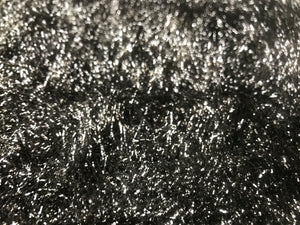 Black Fur-like Textured Knit Fabric