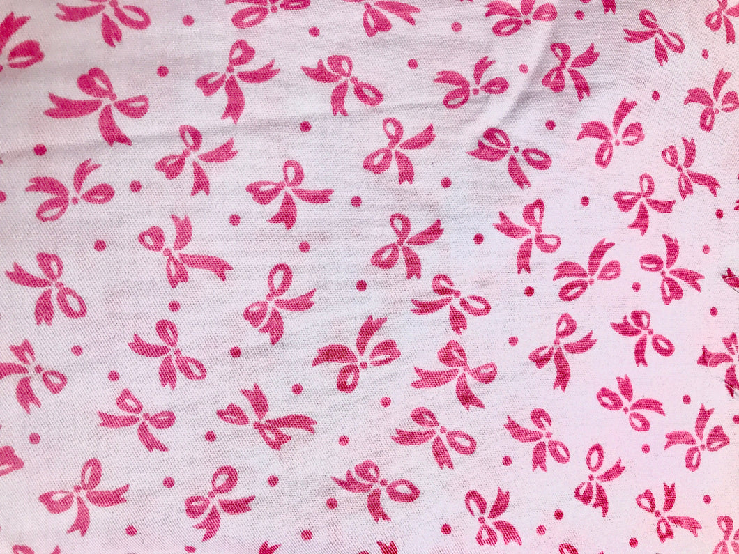 Pink Bows Ditsy Printed Cotton Fabric