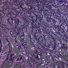 Load image into Gallery viewer, Lavender purple Baroque Sequin Stretch
