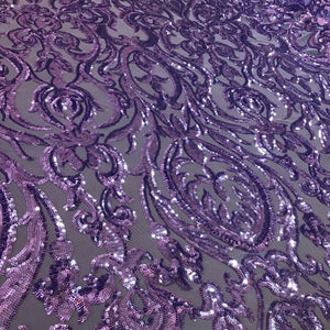 Lavender purple Baroque Sequin Stretch