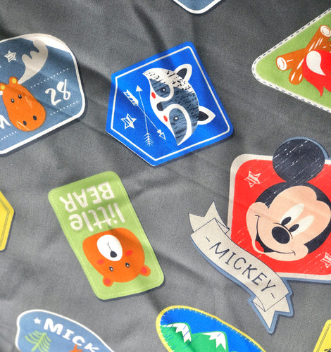 Mickey Camper Patch Printed Cotton Fabric