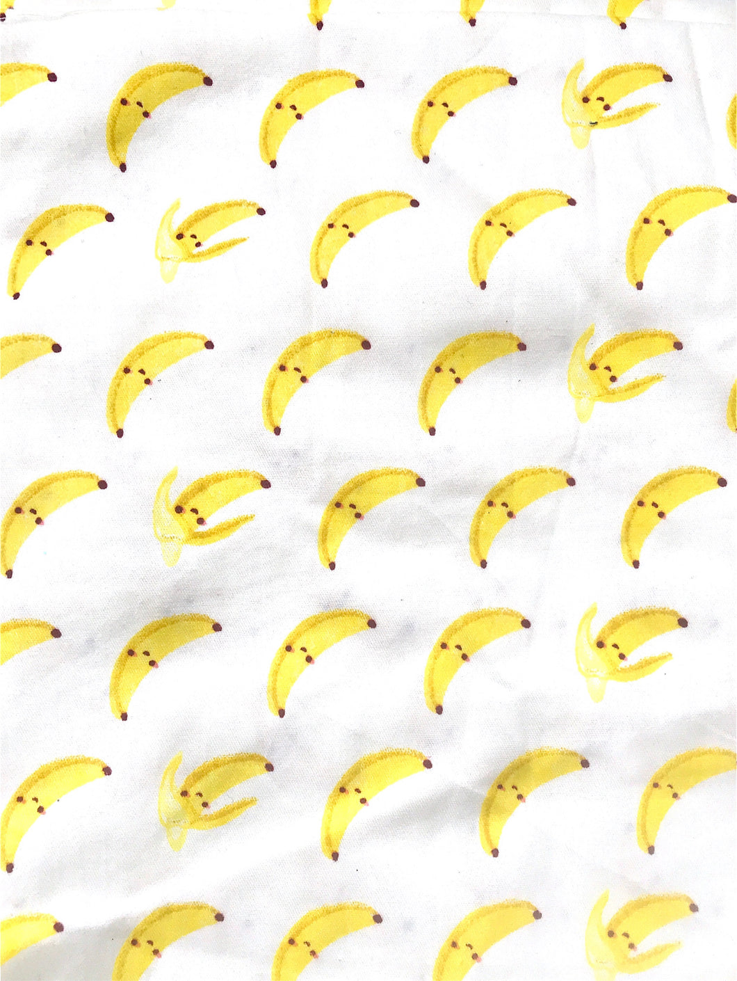 Happy Banana Yellow Printed Cotton Fabric