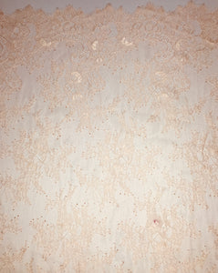 Peach Chantilly Lace Non Stretch