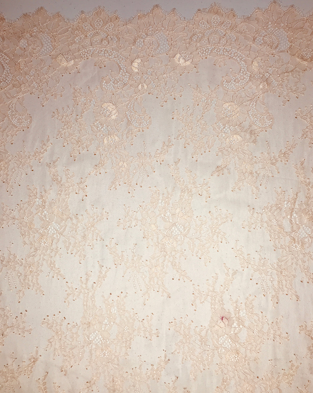 Peach Chantilly Lace Non Stretch