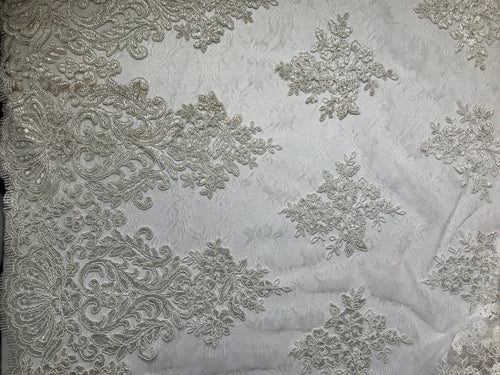 Embroidered luxe Lace Non-Stretch