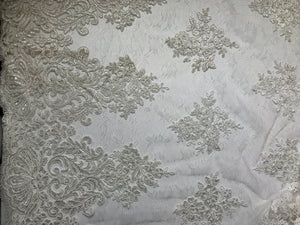 Embroidered luxe Lace Non-Stretch