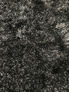 Black Fur-like Textured Knit Fabric