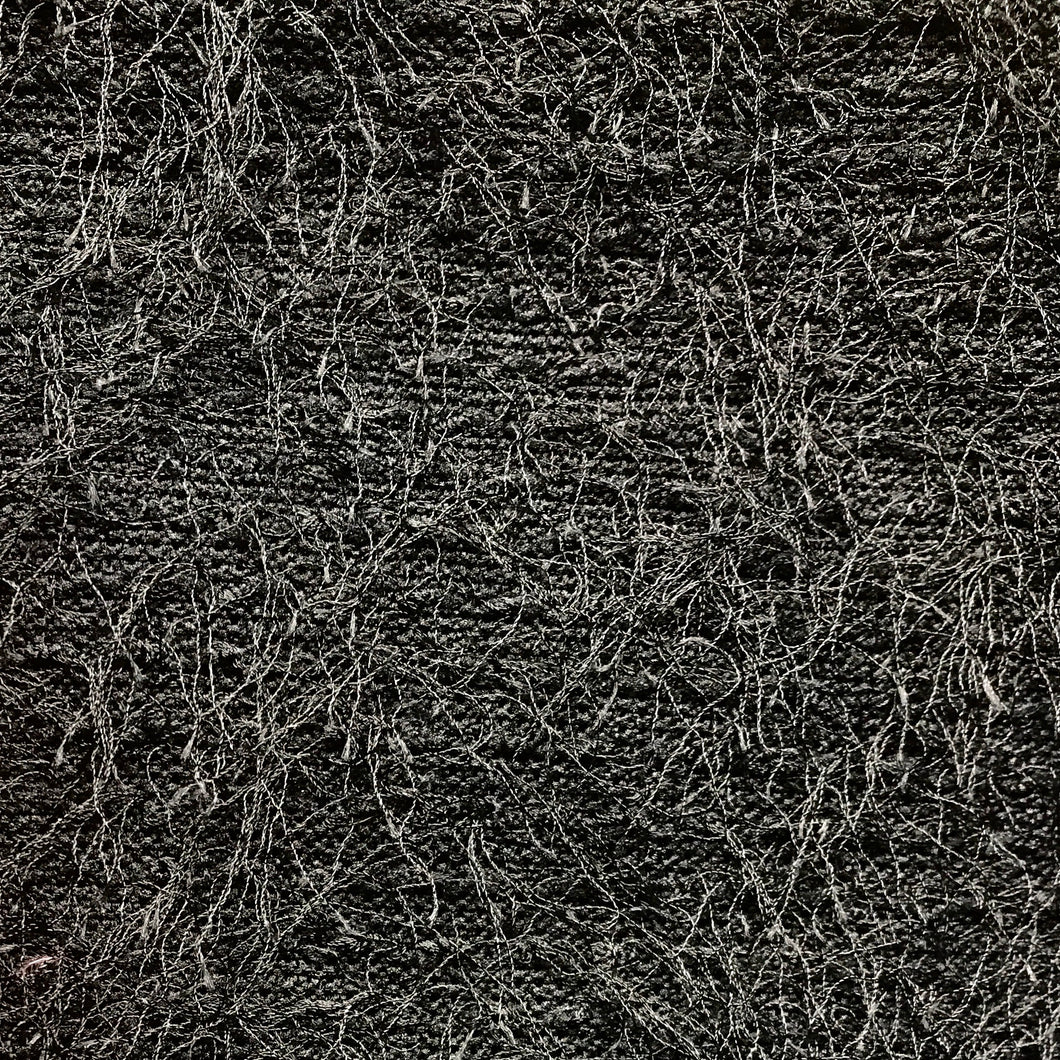 Black Fuzzy Knit Fabric