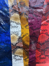 Load image into Gallery viewer, Python snake print faux vegan leather 5 Colors Available