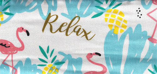 Relaxing Flamingo Printed Cotton Fabric