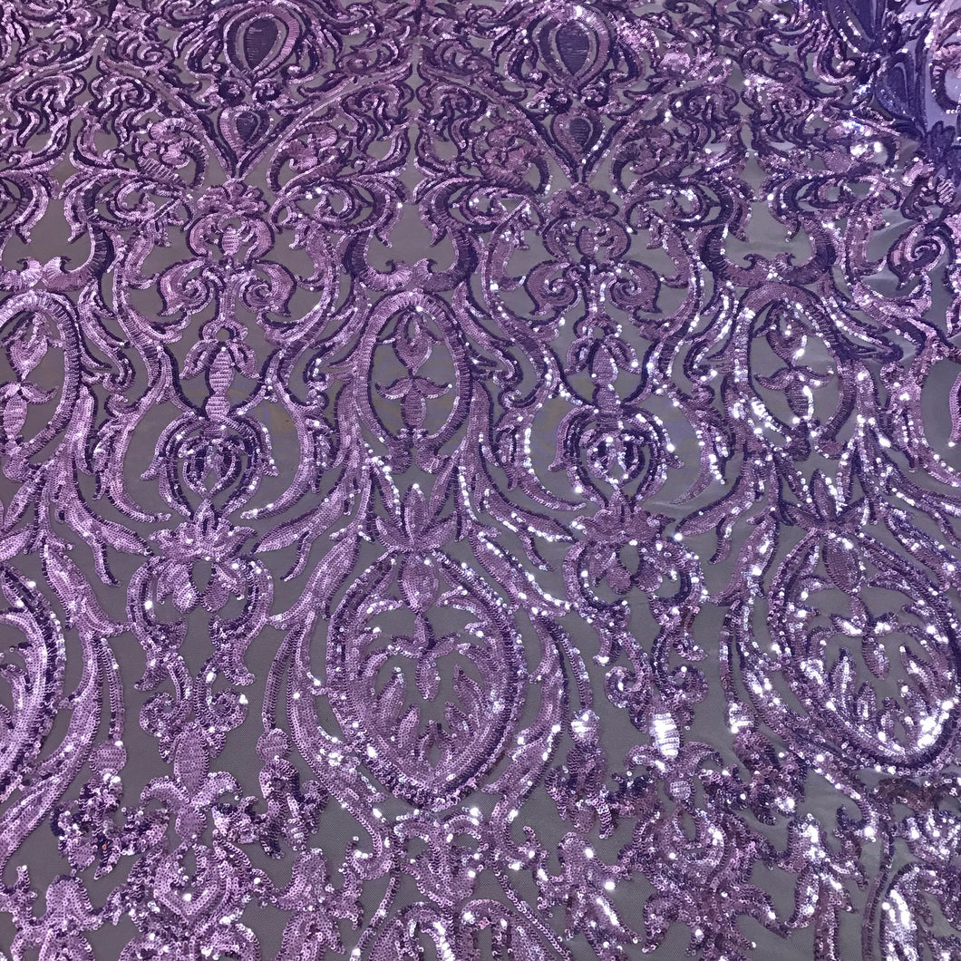 Lavender purple Baroque Sequin Stretch